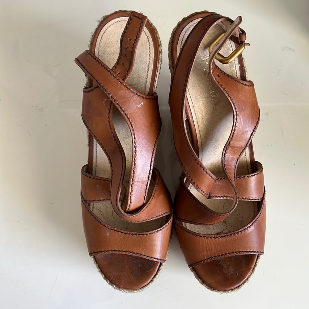 Prada Espadrille Wedges Heels